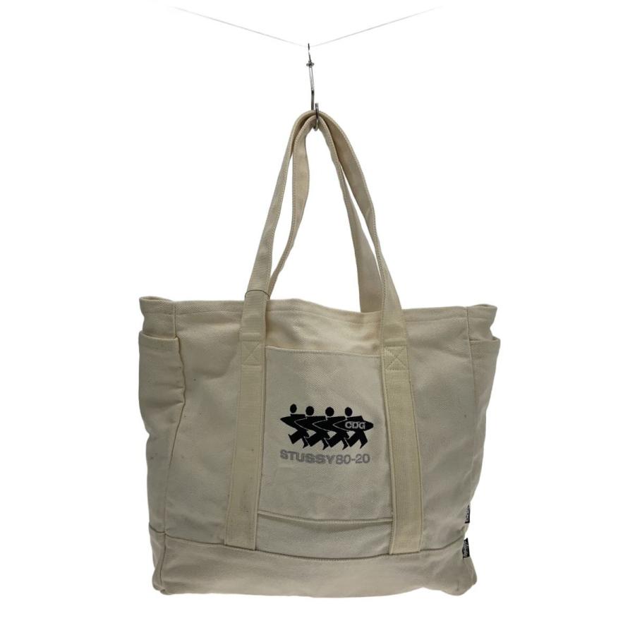 STUSSY◇トートバッグ/コットン/CRM : セカンドストリートYahoo!店