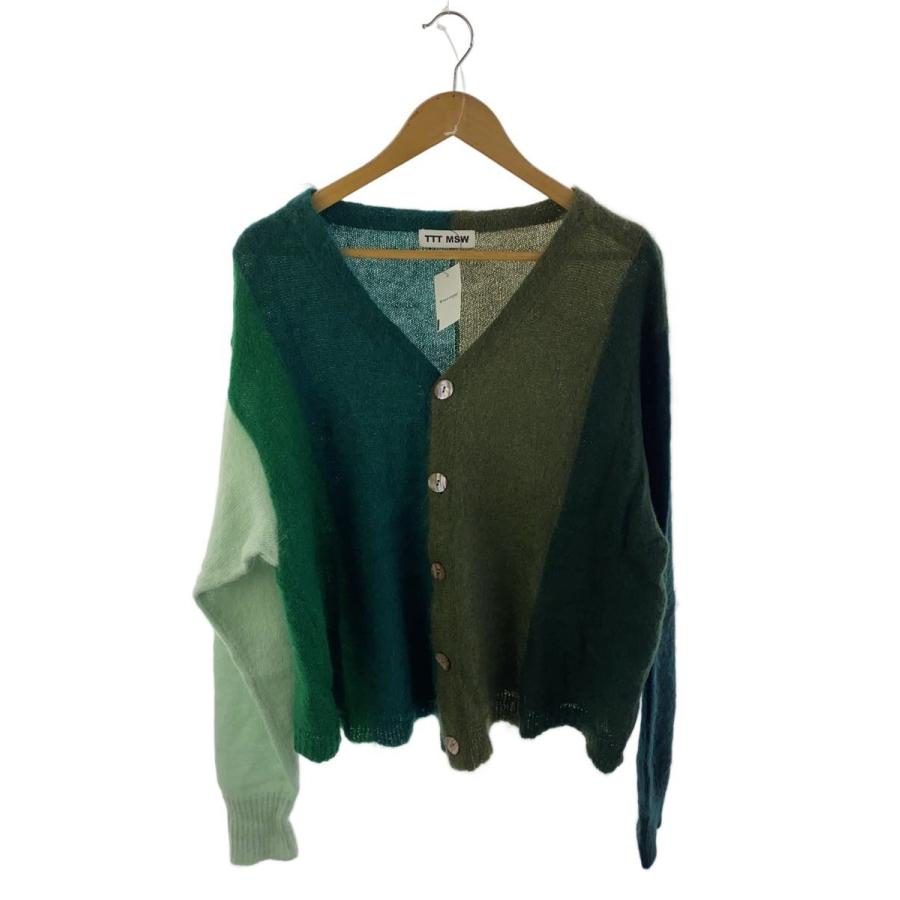 TTT_MSW◇カーディガン(厚手)/L/モヘア/GRN/無地/TTT-2022AW-KT05