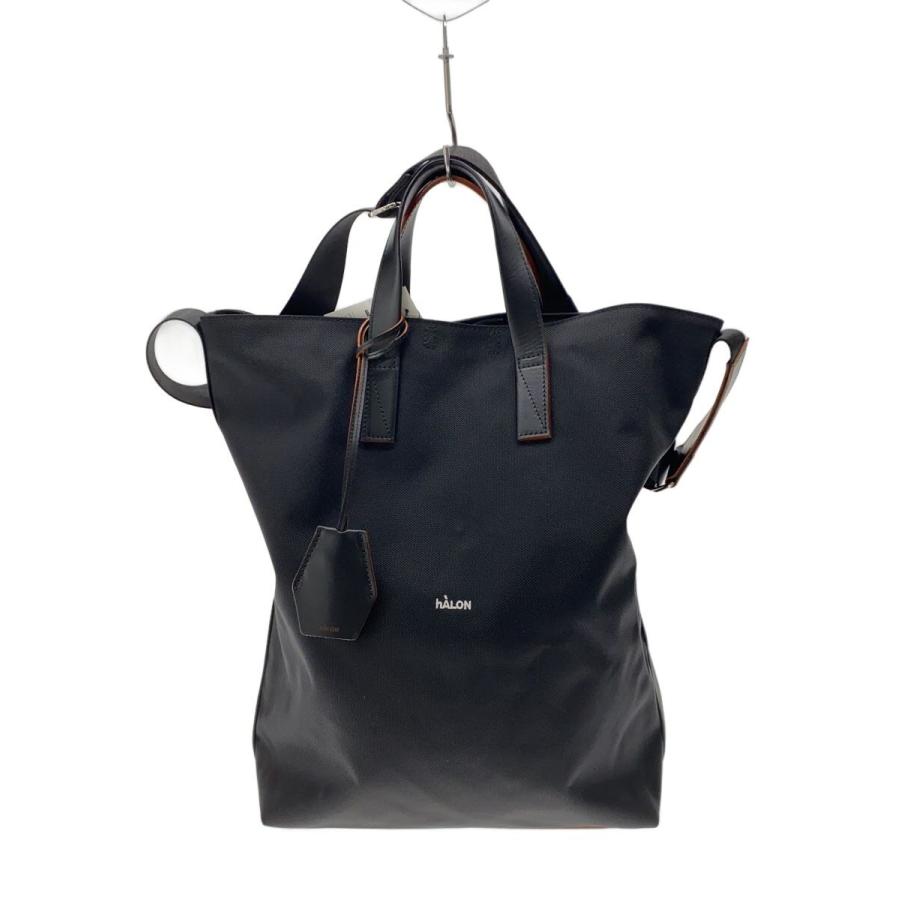 hALON◇トートバッグ/ナイロン/BLK// : セカンドストリートYahoo!店
