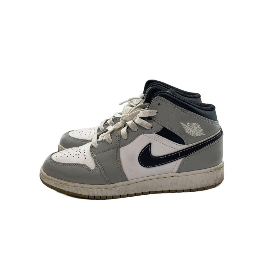 NIKE◇AIR JORDAN 1 MID_エアジョーダン ミッド/24.5cm/GRY : セカンド