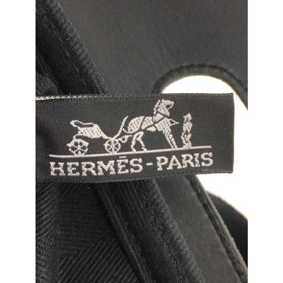 HERMES◆トートバッグ/キャンバス×レザー/BLK/無地/バルパライソMM/ポーチ欠品/状態考慮/｜ssol-shopping｜05