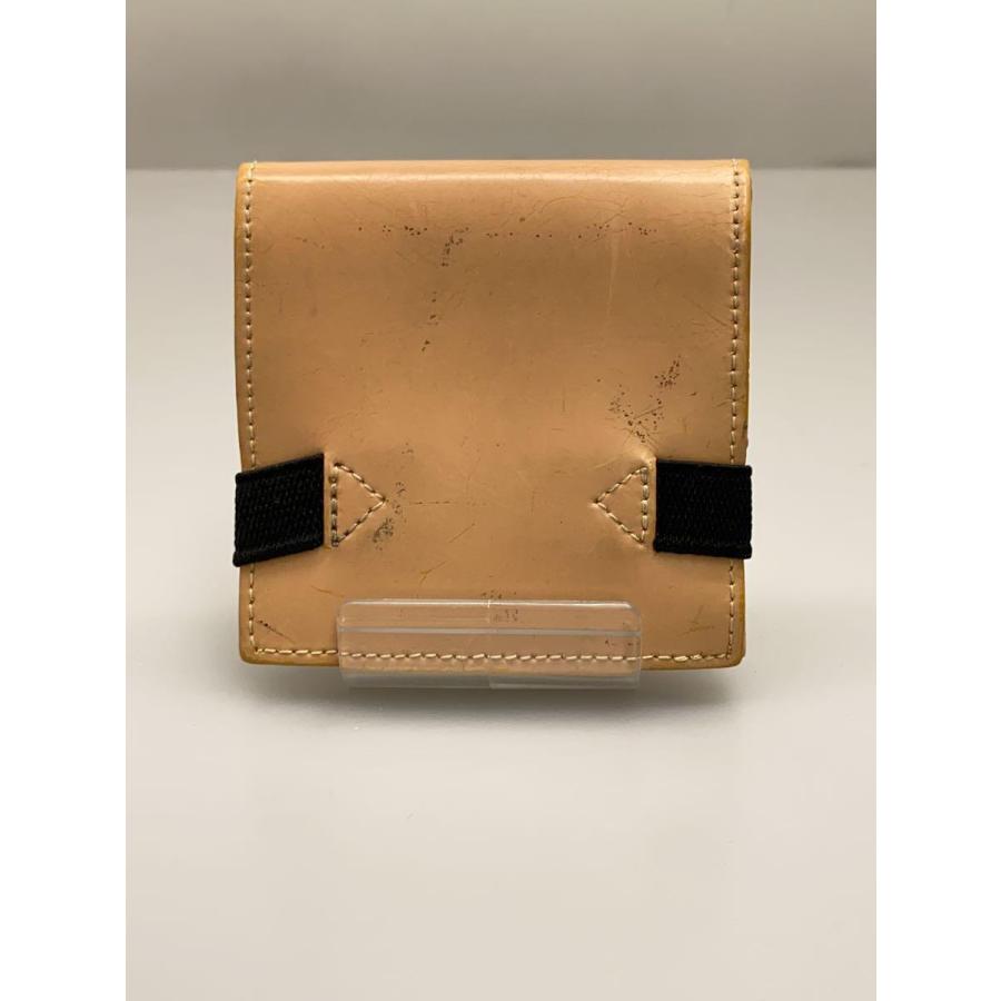 【美品】Jean Paul Gaultier 2つ折り財布 レザー ロゴ BK Jean Paul Gaultier◇2つ折り財布/レザー/BEG/レディース/使用感