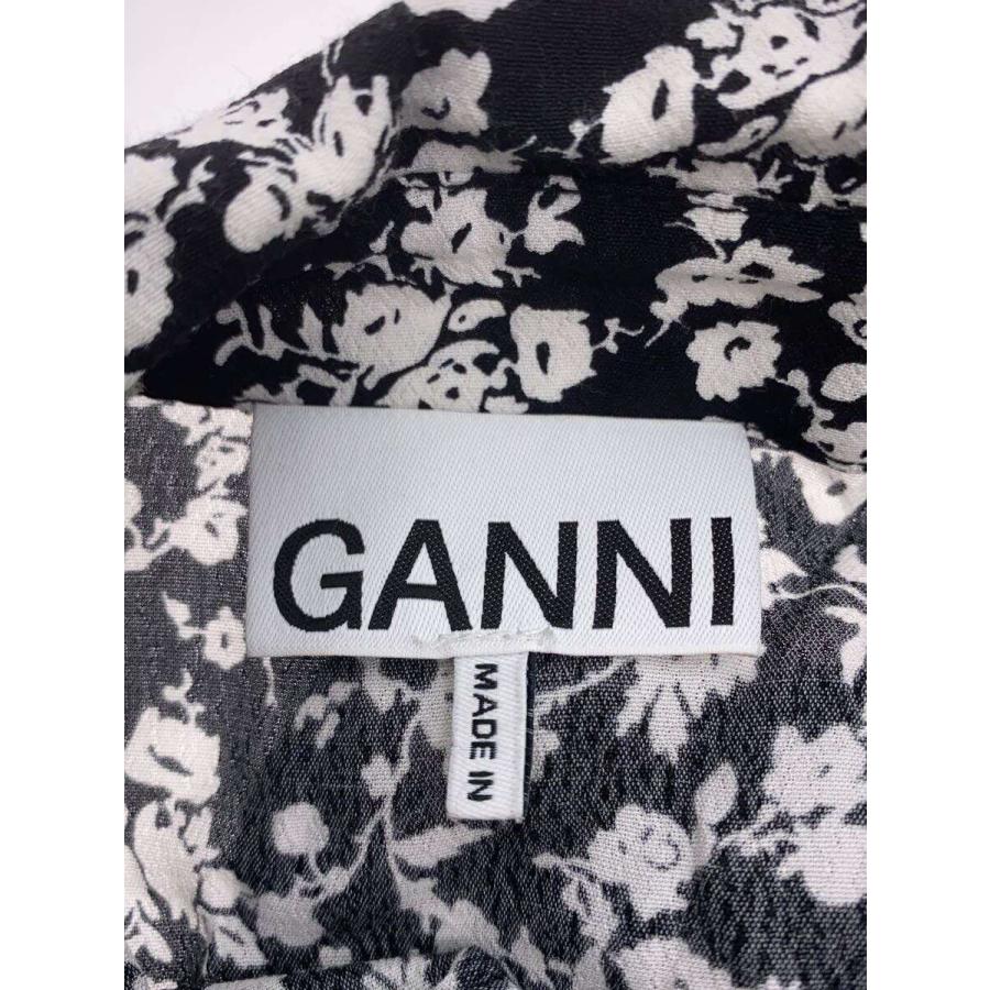 GANNI◇長袖ワンピース/36/レーヨン/BLK/総柄/6477 : セカンド 