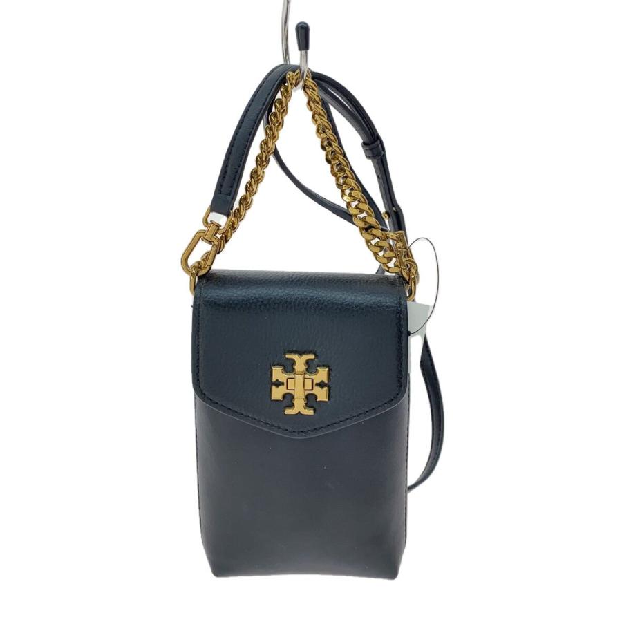 値下げ！Tory Burch ブラック スマホショルダーバッグ TORY BURCH◇ショルダーバッグ/レザー/BLK/スマホショルダー