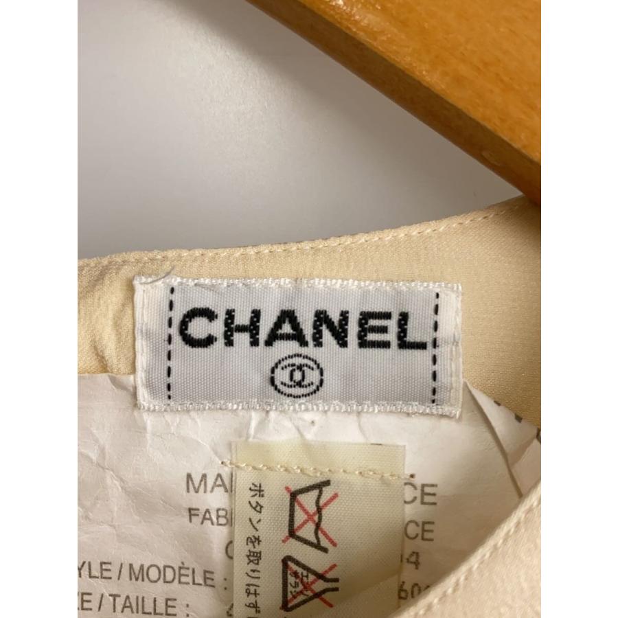 CHANEL◆長袖ブラウス/40/シルク/CRM/無地/11050F2 A260078//の画像