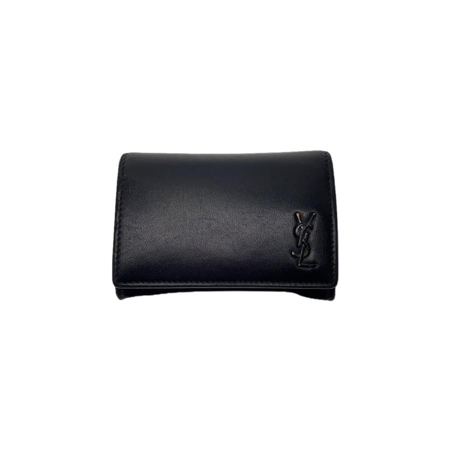 SAINT LAURENT◇キーケース/レザー/BLK/メンズ/CFP654227・1121