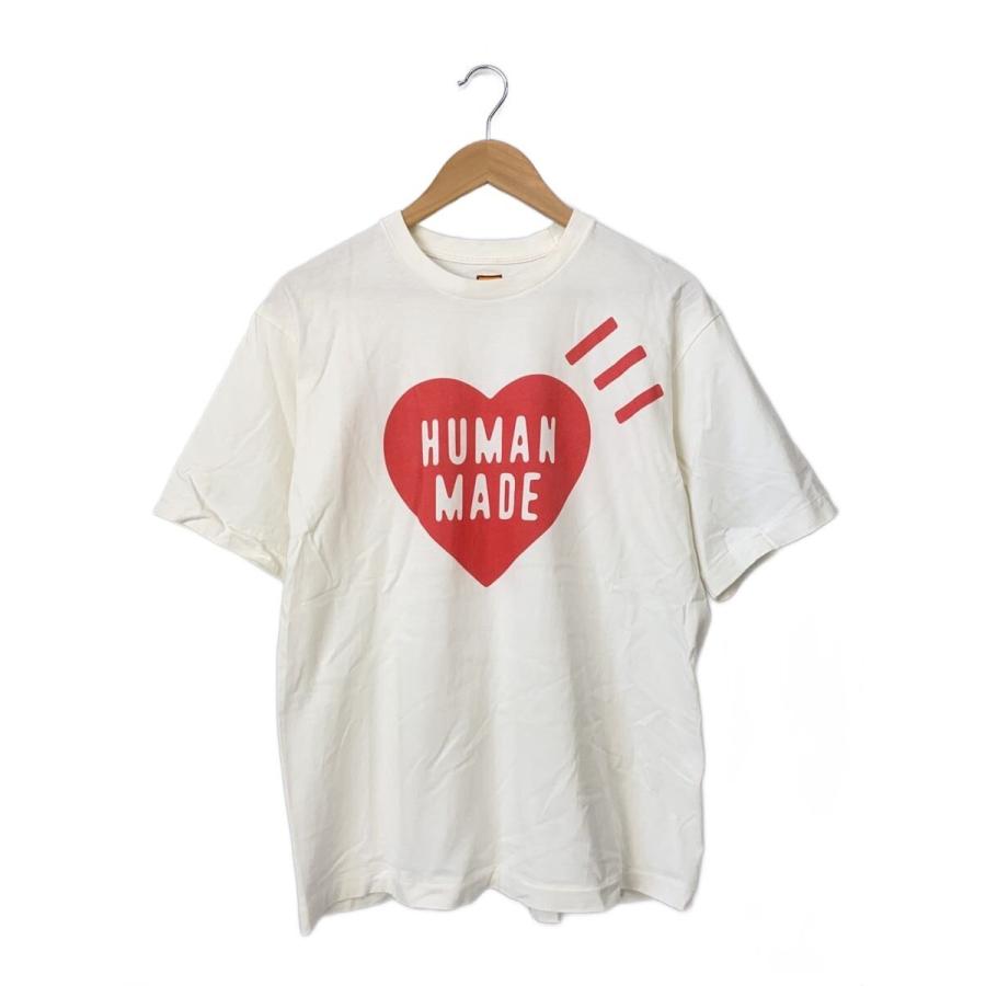 HUMAN MADE◇Tシャツ/L/コットン/WHT : セカンドストリートYahoo!店