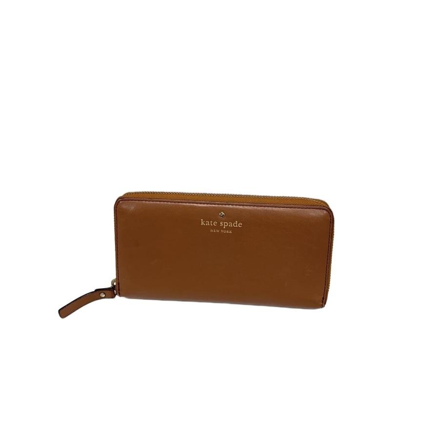 kate spade new york◇長財布/--/BRW/無地/レディース/S363 : セカンド