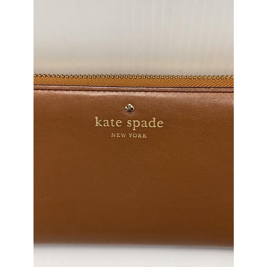 kate spade new york◇長財布/--/BRW/無地/レディース/S363 : セカンド