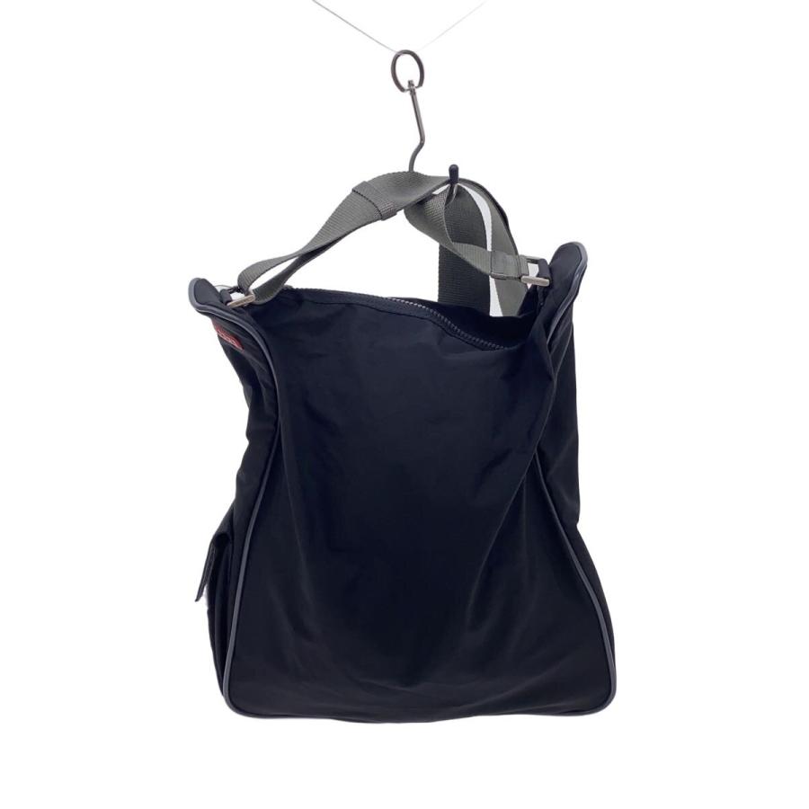 プラダスポーツ　ブラックショルダーバッグ　4VA122 PRADA◇プラダスポーツ/ショルダーバッグ/ポリエステル/BLK/無地