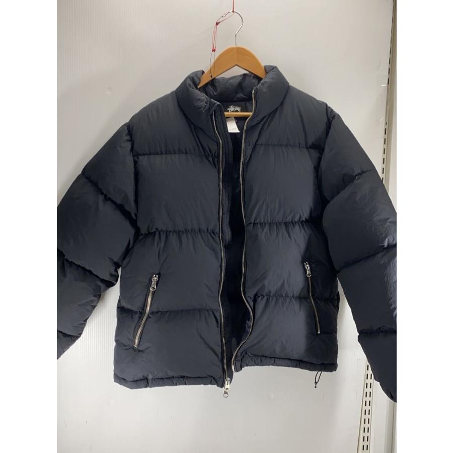 STUSSY◇Down Puffer Nylon/ダウンジャケット/S/ナイロン/BLK/115711