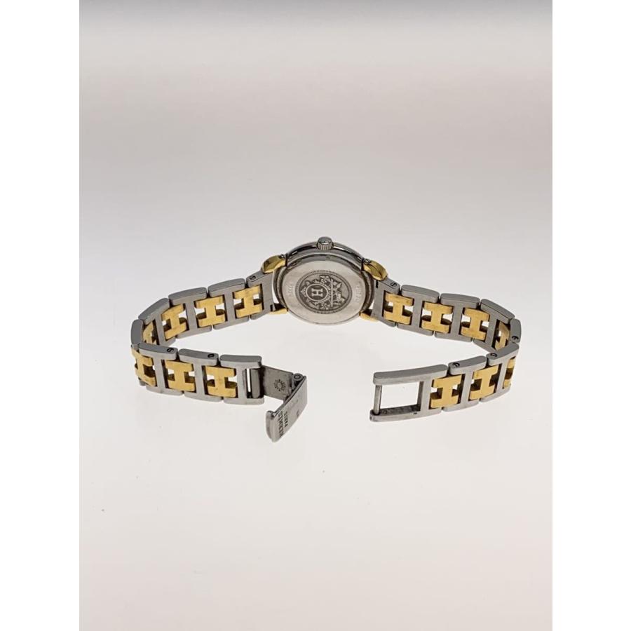 HERMES◇プルマン/クォーツ腕時計/アナログ/YLW/SLV/PU2.240