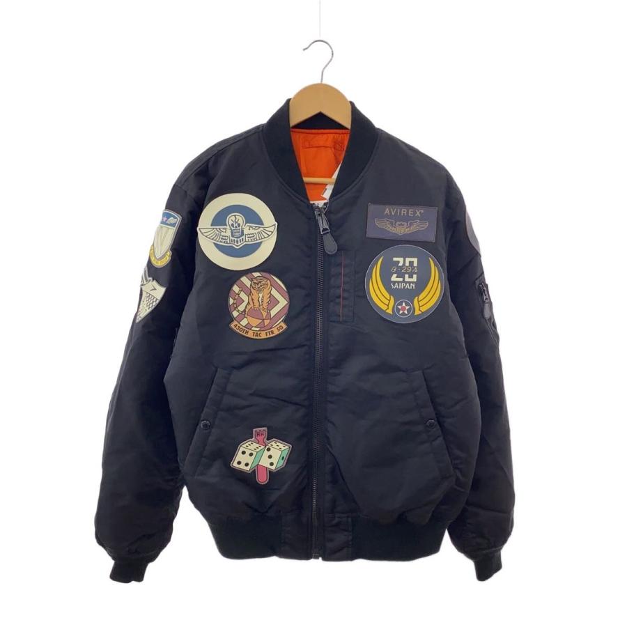 AVIREX◇フライトジャケット/XXL/ナイロン/BLK/783-2952014