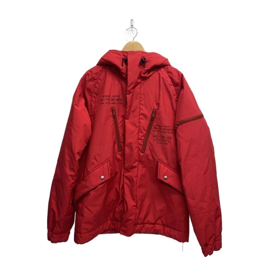 AVIREX◇ダウンジャケット/XL/コットン/RED/無地 : セカンドストリート