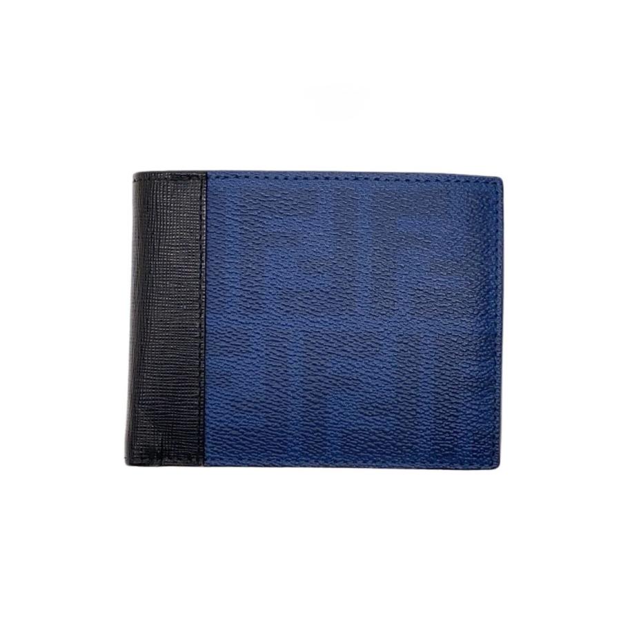 FENDI◇2つ折り財布/レザー/NVY/総柄/メンズ : セカンドストリート