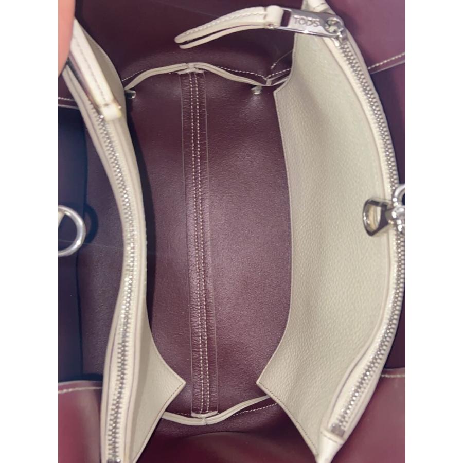 TOD'S◇ショルダーバッグ/レザー/WHT/2WAY// : セカンドストリート
