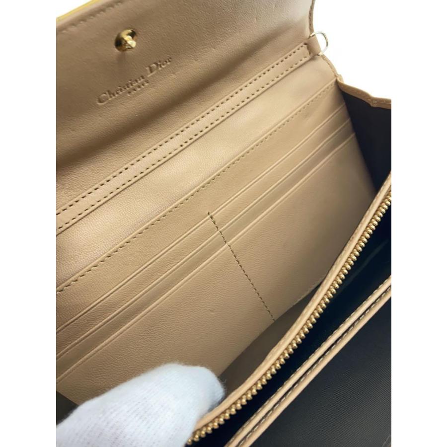 Christian Dior◇長財布/エナメル/YLW/レディース : セカンド