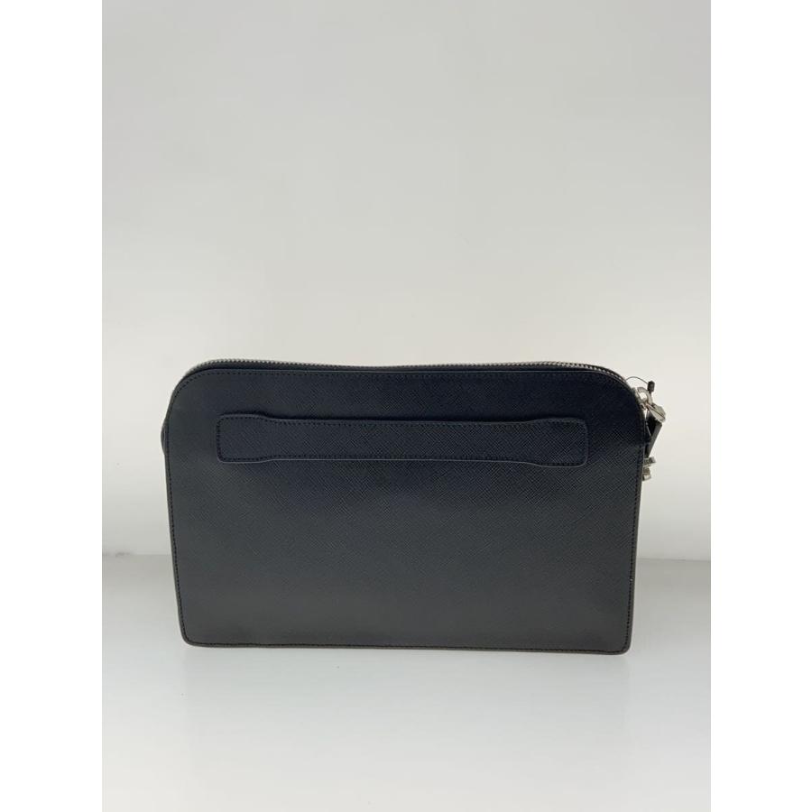 PRADA◆セカンドバッグ/レザー/BLK_2