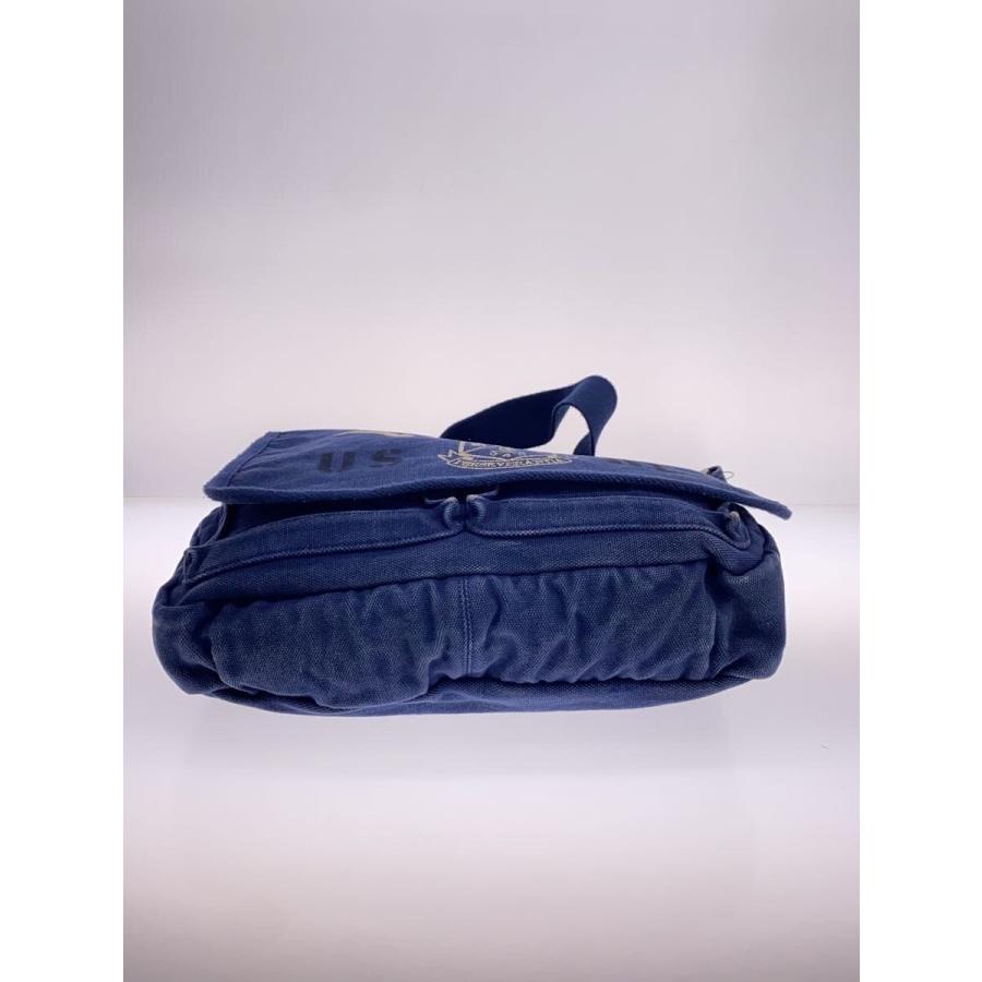 レア　RALPH LAUREN RUGBY　ショルダーバッグ　刺繍　ネイビー Ralph Lauren Rugby◇ショルダーバッグ/コットン/NVY : セカンド