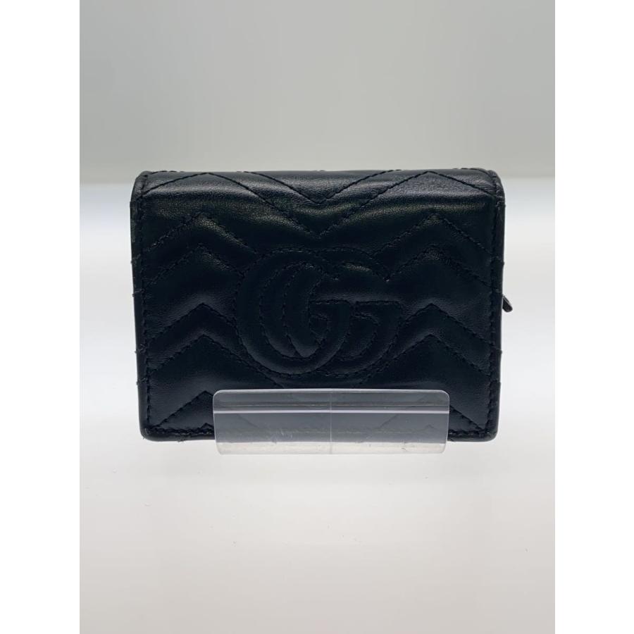 GUCCI◇2つ折り財布/レザー/BLK/メンズ/466492・2149// : セカンド