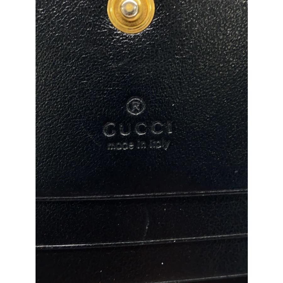 GUCCI◇2つ折り財布/レザー/BLK/メンズ/466492・2149// : セカンド