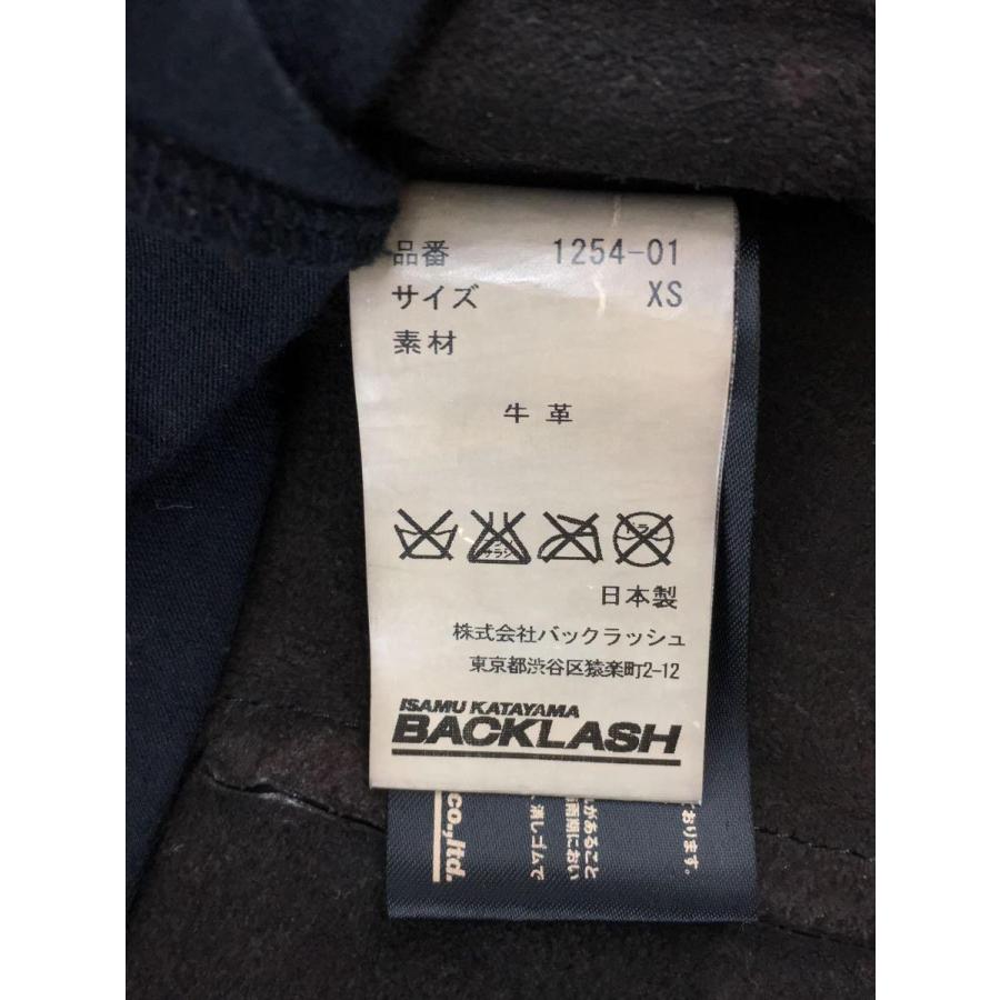 ISAMU KATAYAMA BACKLASH◆シングルライダースジャケット/S/牛革/黒/1254-01//｜ssol-shopping｜03