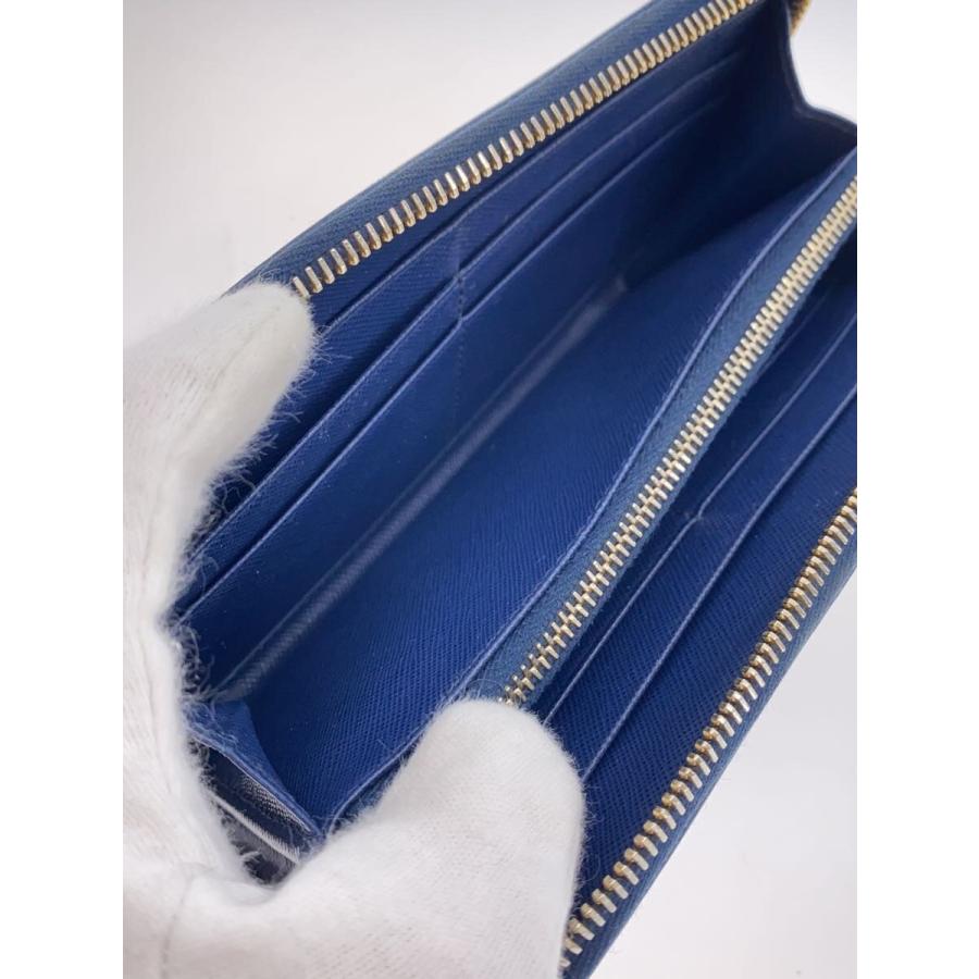 PRADA◇長財布/レザー/BLU/メンズ : セカンドストリートYahoo!店
