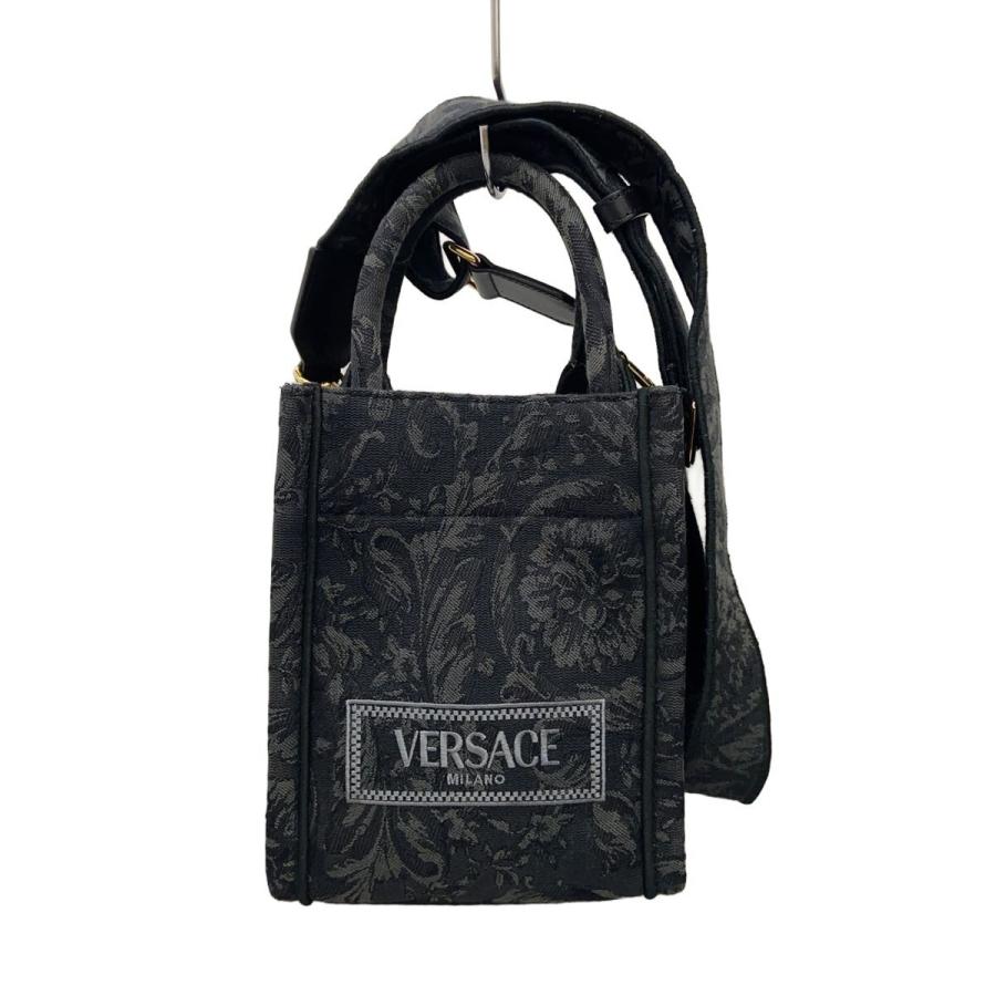 VERSACE◆トートバッグ/--/BLK/総柄/1011565 1A09741