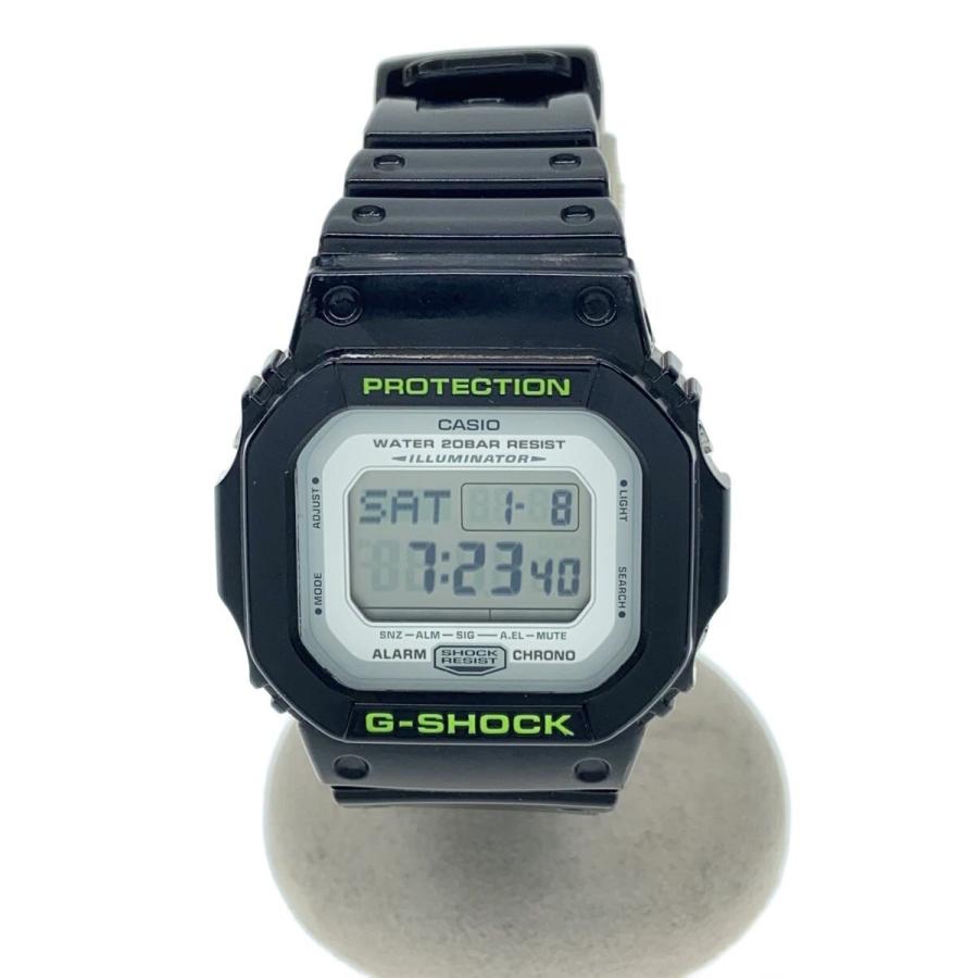 CASIO◇クォーツ腕時計・G-SHOCK/デジタル/ラバー/BLK/BLK/SS