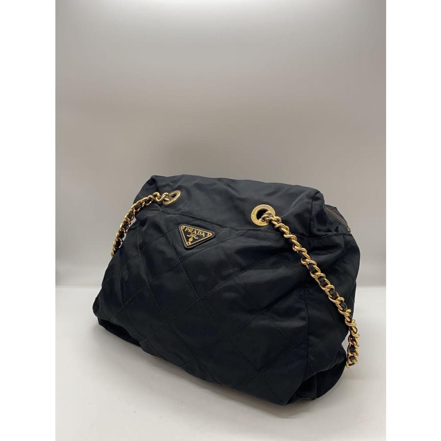 希少✨プラダ ショルダーバッグ チェーン 巾着 キルティング ナイロン ブラック 希少✨プラダ ショルダーバッグ チェーン 巾着 キルティング
