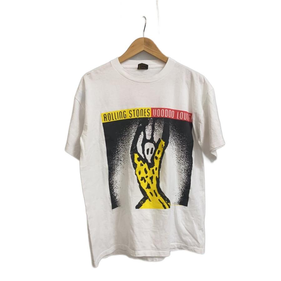 BROCKUM◇90s/ローリングストーンズ/Tシャツ/L/コットン/WHT