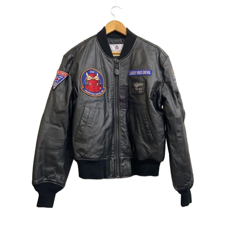 TED MAN(TED COMPANY)◇フライトジャケット/40/豚革/BLK// : セカンド 