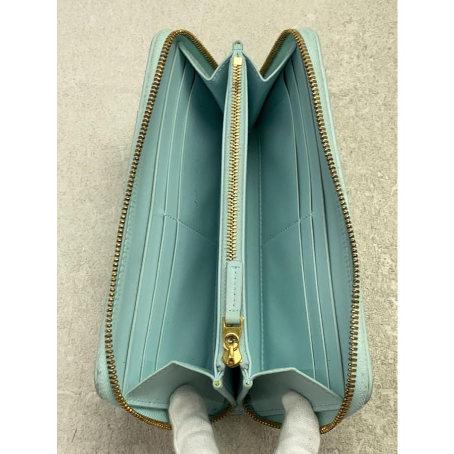 BOTTEGA VENETA◇長財布/レザー/BLU/無地/レディース BOTTEGA VENETA◇長財布/レザー/BLU/無地/レディース