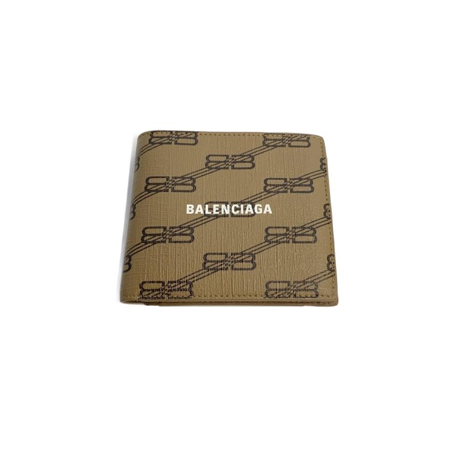 BALENCIAGA 二つ折り財布 ブラウン BALENCIAGA◇2つ折り財布/PVC/ブラウン/総柄/メンズ/594315・2762・0