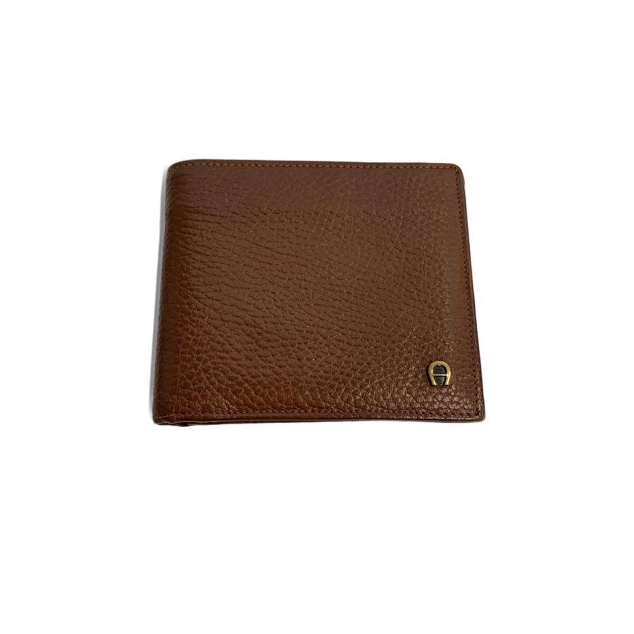 AIGNER◇2つ折り財布/レザー/BRW/メンズ : セカンドストリートYahoo!店