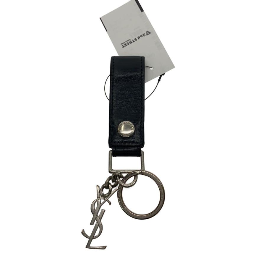 SAINT LAURENT サンローラン YSL ロゴ レザーキーリング SAINT LAURENT