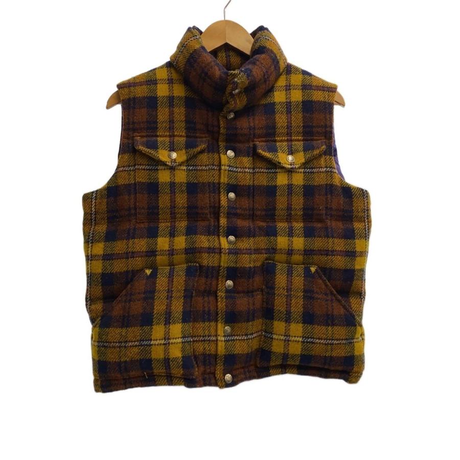 THE NORTH FACE PURPLE LABEL◇× HARRIS TWEED/ダウンベスト/S/ウール