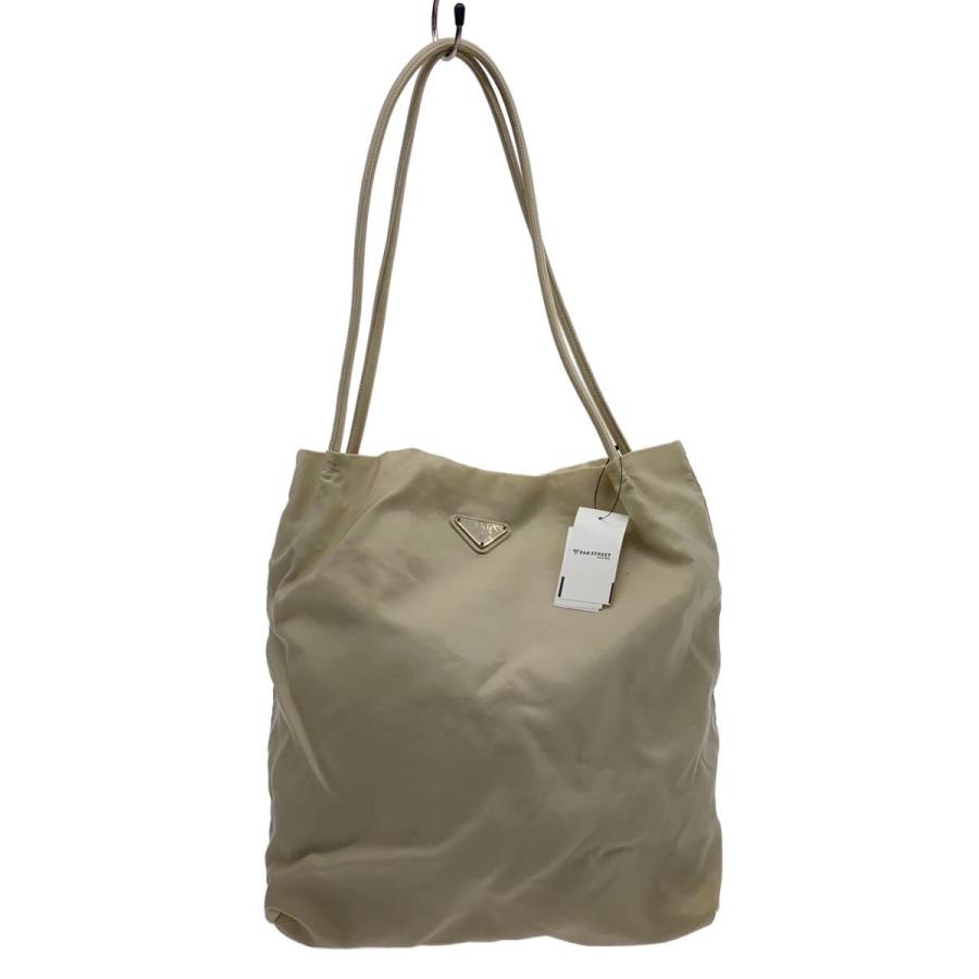 PRADA◇トートバッグ/ナイロン/BEG// : セカンドストリートYahoo!店