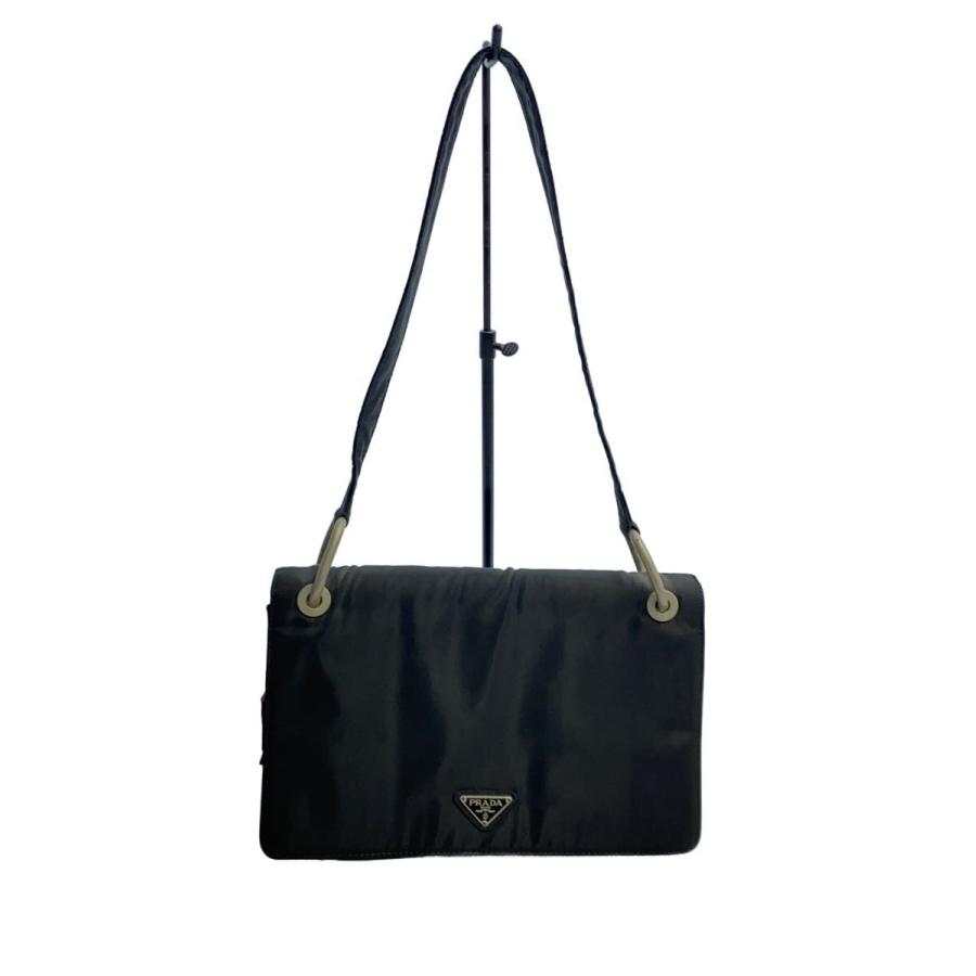 PRADA◇トートバッグ/ナイロン/BLK/ジップ劣化/状態考慮// : セカンド