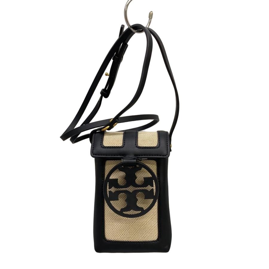 TORY BURCH◇ショルダーポーチ/スマホケース/レザー/BLK : セカンド 