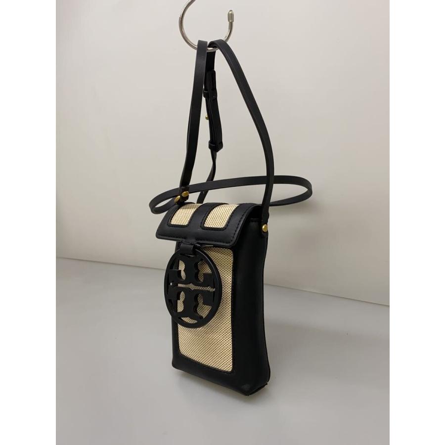 TORY BURCH◇ショルダーポーチ/スマホケース/レザー/BLK : セカンド 