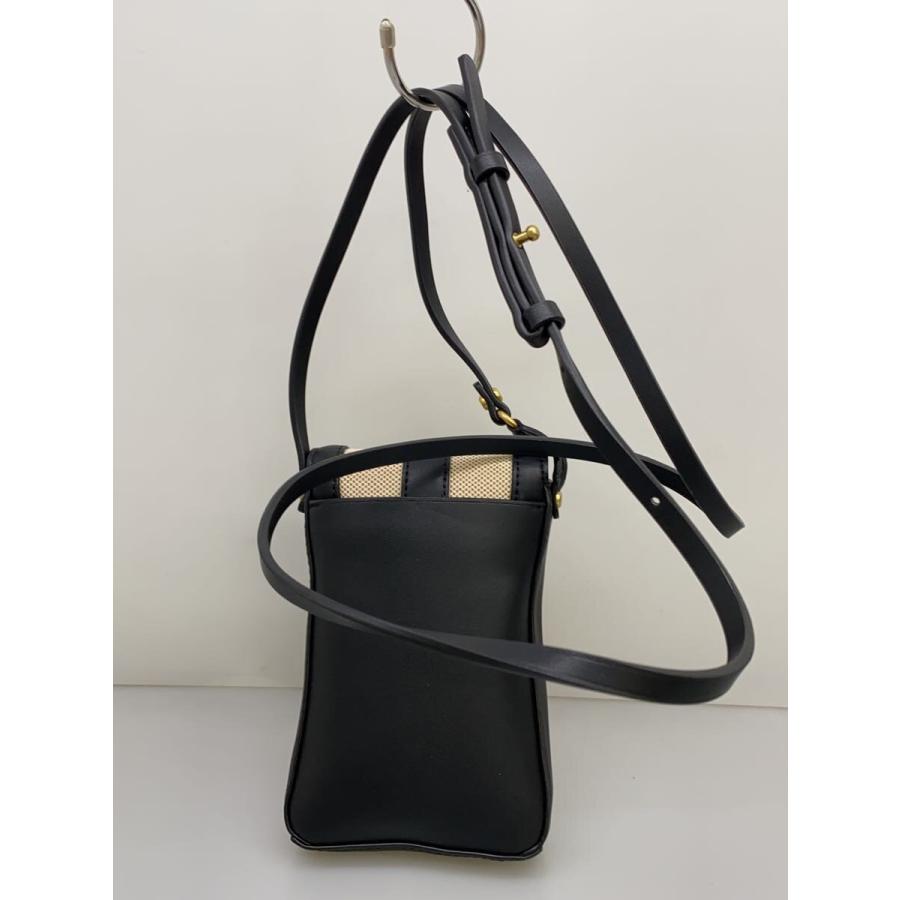 TORY BURCH◇ショルダーポーチ/スマホケース/レザー/BLK : セカンド 