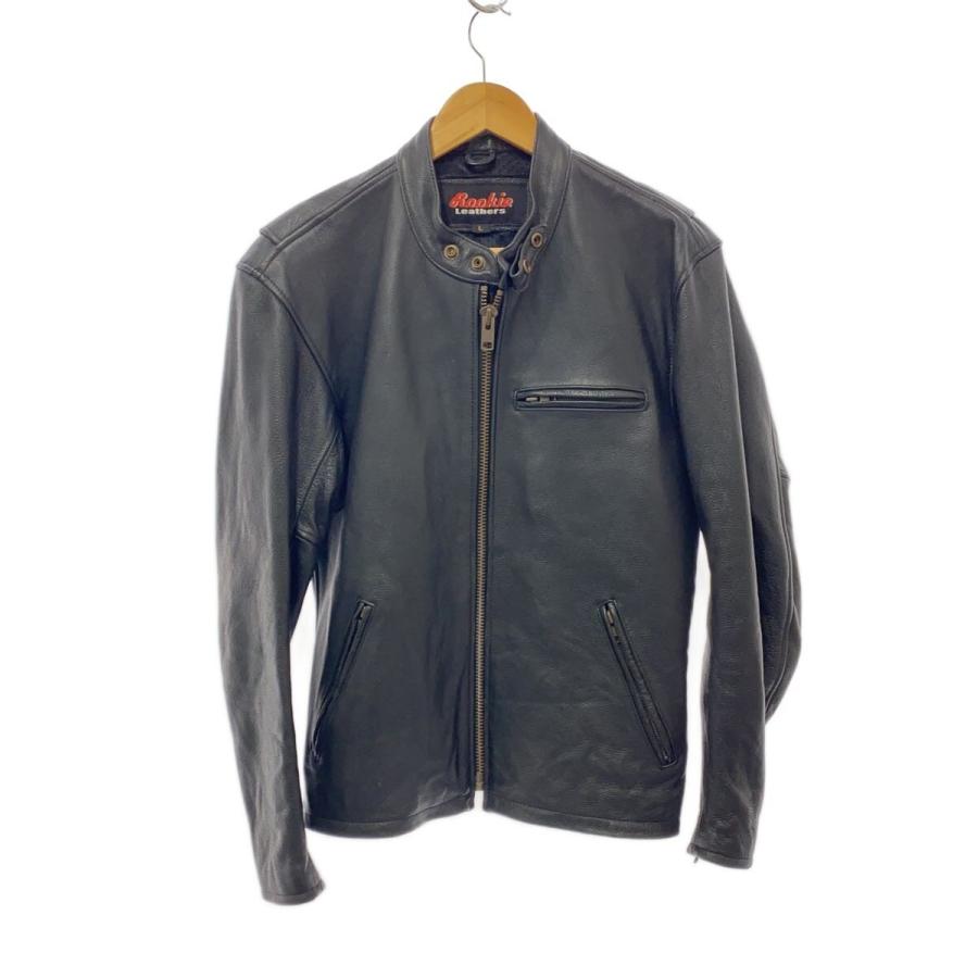 rookie leathers/シングルライダースジャケット/L/レザー/BLK