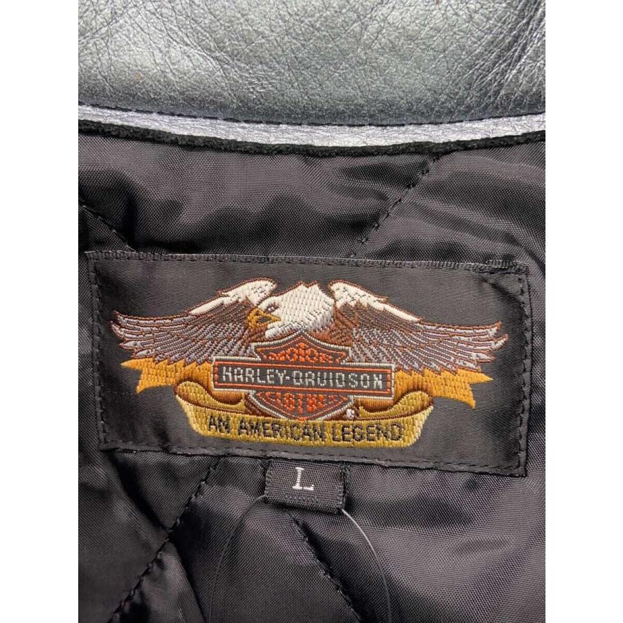 HARLEY DAVIDSON / シングルライダースジャケット/L/牛革/SLV HARLEY DAVIDSON◇シングルライダースジャケット/L/牛革/SLV