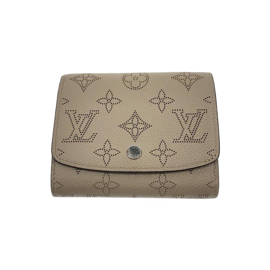 LOUIS VUITTON◇ポルト・フォイユ・アメリア_マヒナ_GRY/レザー/GRY