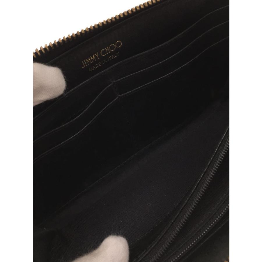 JIMMY CHOO◆長財布/--/BLK/メンズ/ジッパータブ欠品