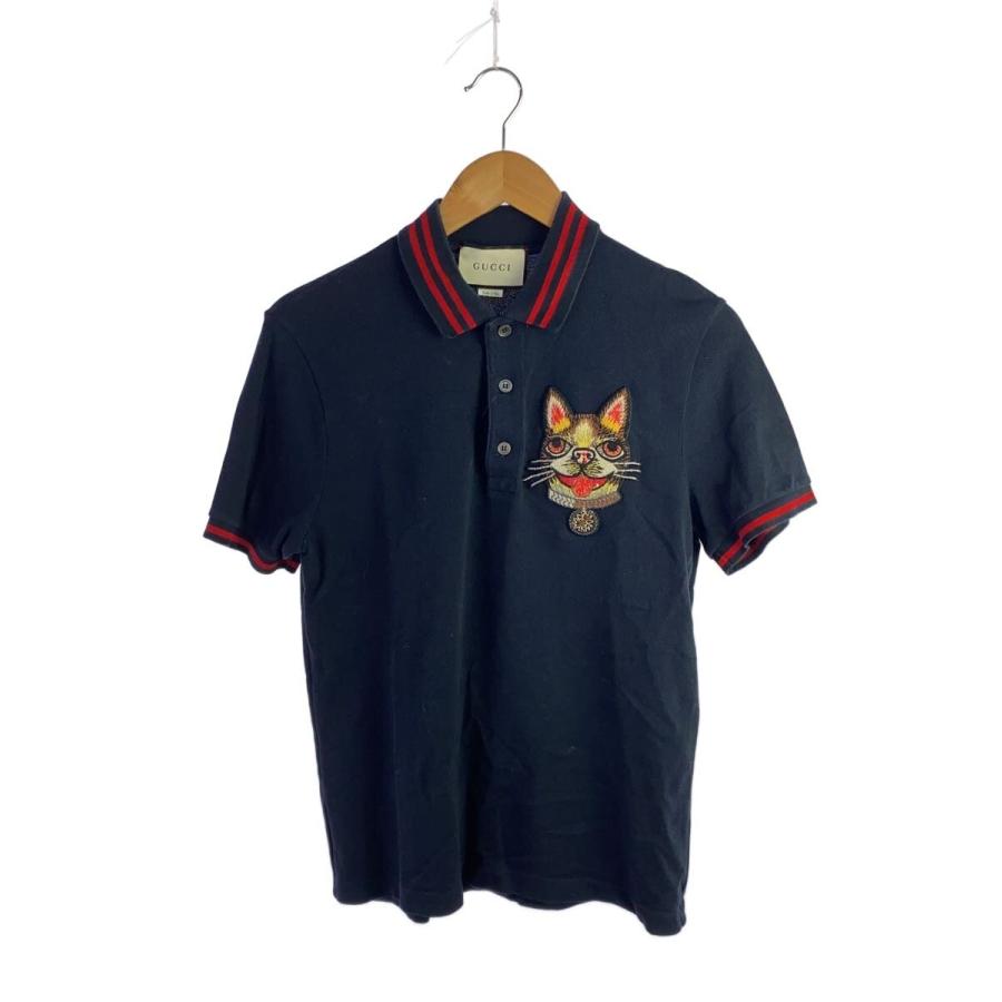 GUCCI◇ポロシャツ/M/コットン/NVY/506200-X9P69 : セカンドストリート