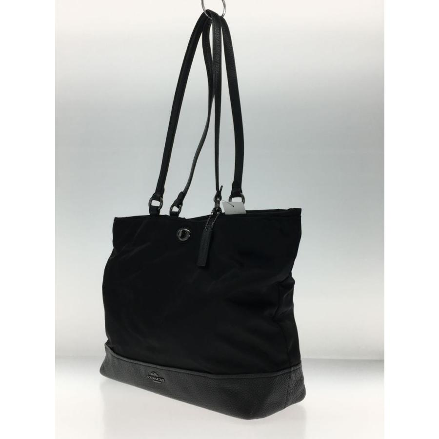 COACH◆トートバッグ_ターンロック/ナイロン/BLK｜ssol-shopping｜02