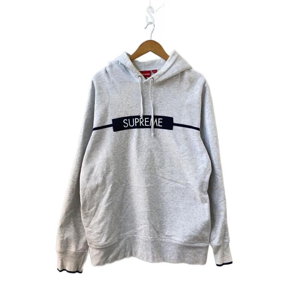 Supreme◇17ss/Chest Twill Tape Hooded Sweatshirt/パーカー/XL