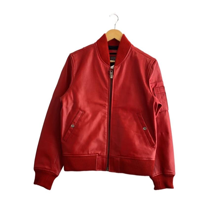 超美品　HORN WORKS ライダース赤 HORN WORKS◇レザージャケット・ブルゾン/L/牛革/RED// : セカンド